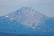 Lassen Peak with dragonflies